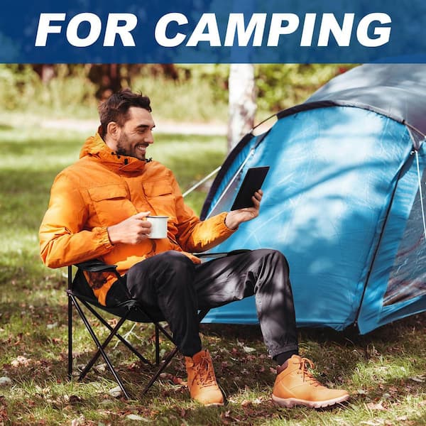 250 lb. Lightweight Foldable Portable Camping Chairs with Carry Bag for Adults and Teens Outdoor Events, Blue (2-Pack)