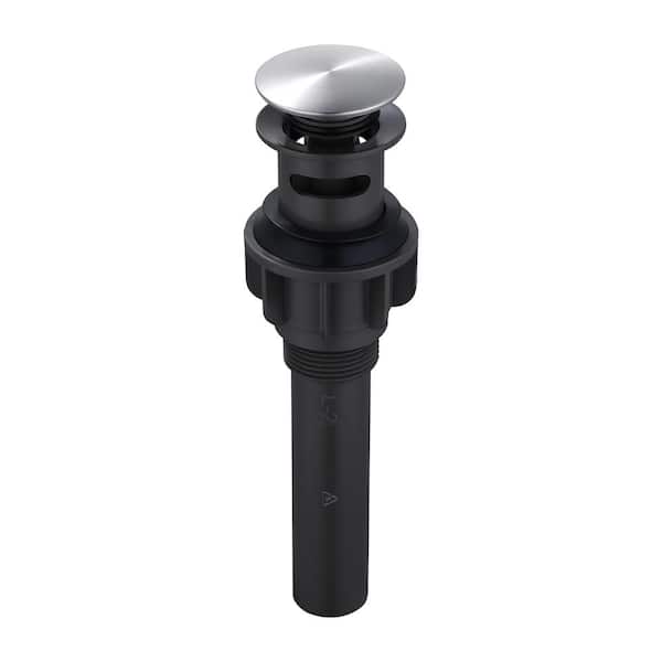 ALEASHA Pop-up Drain Assembly Stopper with Overflow in Brushed Nickel