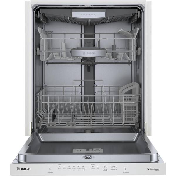 500 Series 24 in. White Top Control Tall Tub Pocket Handle Dishwasher with Stainless Steel Tub 44 dBA