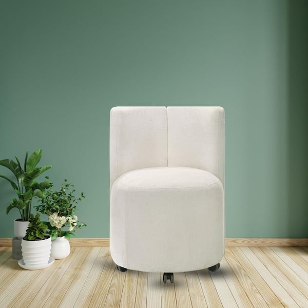 Acme Furniture Blayde White Chenille Side Chair (Set of 2) with