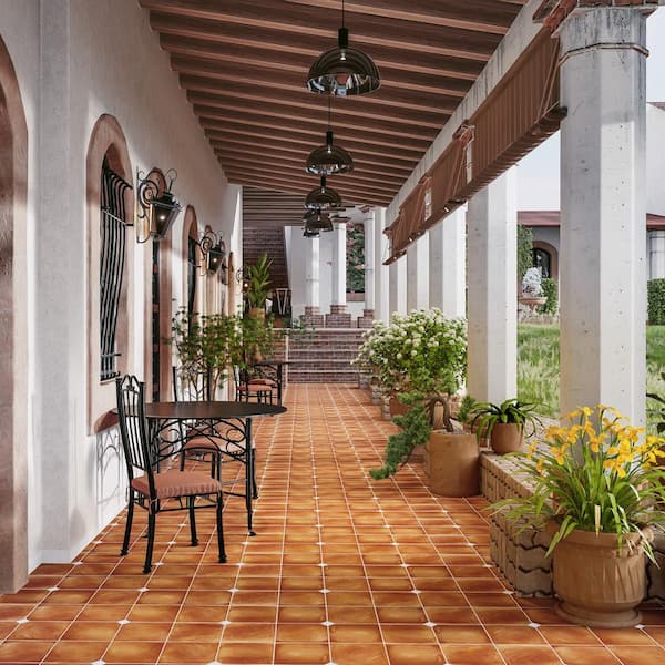 Sentier des Ocres Coin Blue 7-7/8 in. x 7-7/8 in. Porcelain Floor and Wall Tile (7.2 sq. ft./Case)