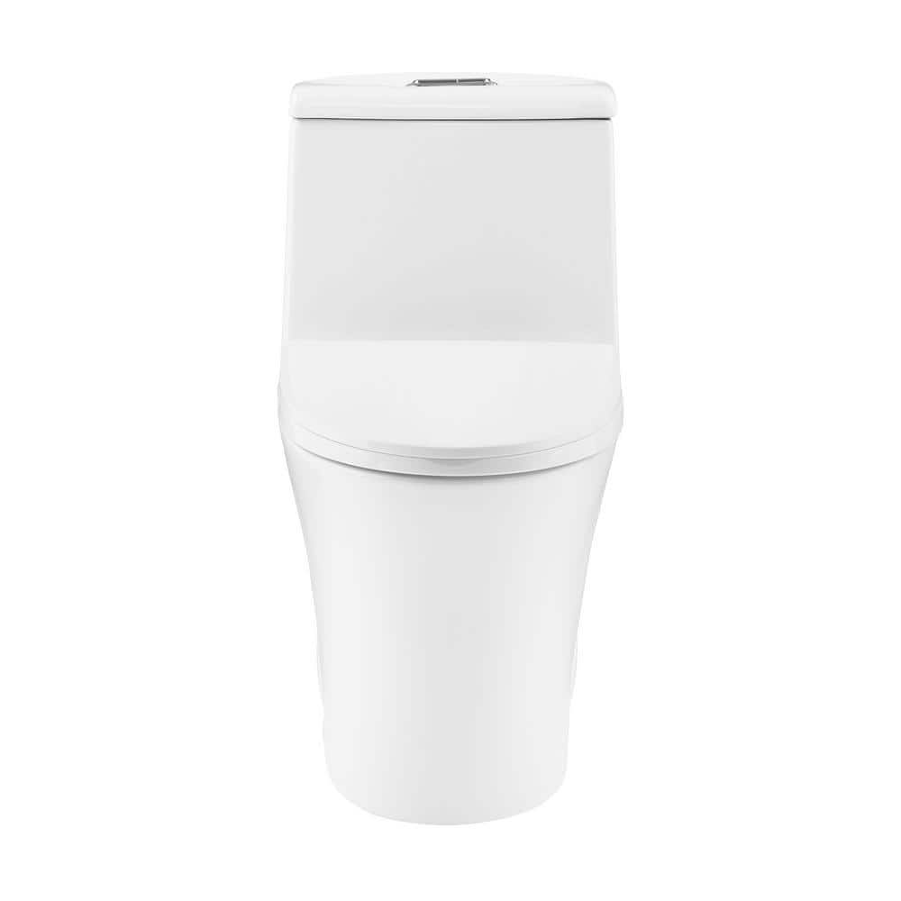 Hugo White Ceramic Elongated Dual Flush Toilet