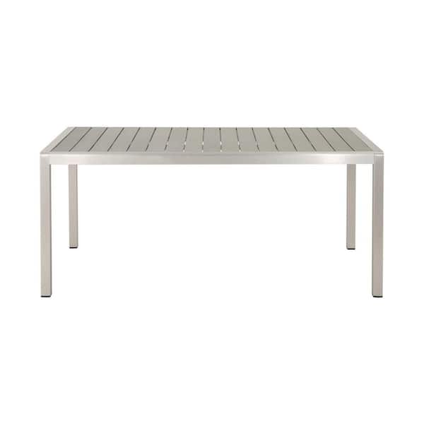 Anky Gray Rectangular Wood 30.25 in. H Outdoor Dining Table