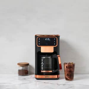 Dual Brew 12 Cup Black/Copper Drip Coffee Maker with Hot and Iced Digital Control Settings