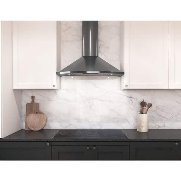 Zephyr - Ombra 30 in. 600 CFM Wall Mount Range Hood - Black Stainless Steel