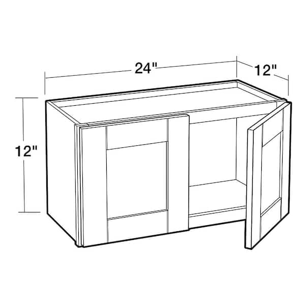 Contractor Express Cabinets Arlington Vessel Blue Plywood Shaker Assembled Blind Corner Kitchen Cabinet Sft CLS Left 36 in W x 24 in D x 34.5 in H