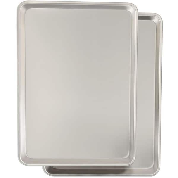 17.91 in. W x 13.18 in. D Commercial Aluminum Baking Sheet Pan Set, Warp Resistant Cookie Sheet Thick Cookie Tray Pans