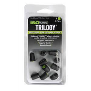 TRILOGY Small Foam Replacement Hearing Protection Eartips for ISOtunes FREE, PRO, XTRA, and WIRED models, 5 Pair Pack