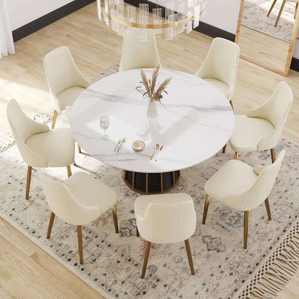 Marble dining table for 8 hotsell