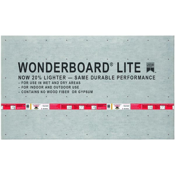 Custom Building Products WonderBoard Lite 5 ft. x 3 ft. x 7/16 in. Backer Board