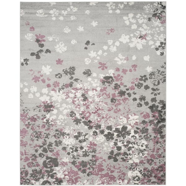 SAFAVIEH Adirondack Light Gray/Purple 9 ft. x 12 ft. Floral Area Rug