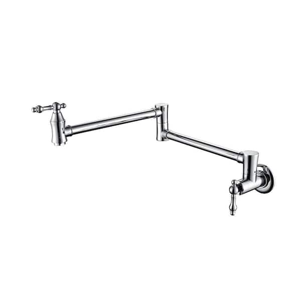 Wall Mount Pot Filler Faucet in Chrome