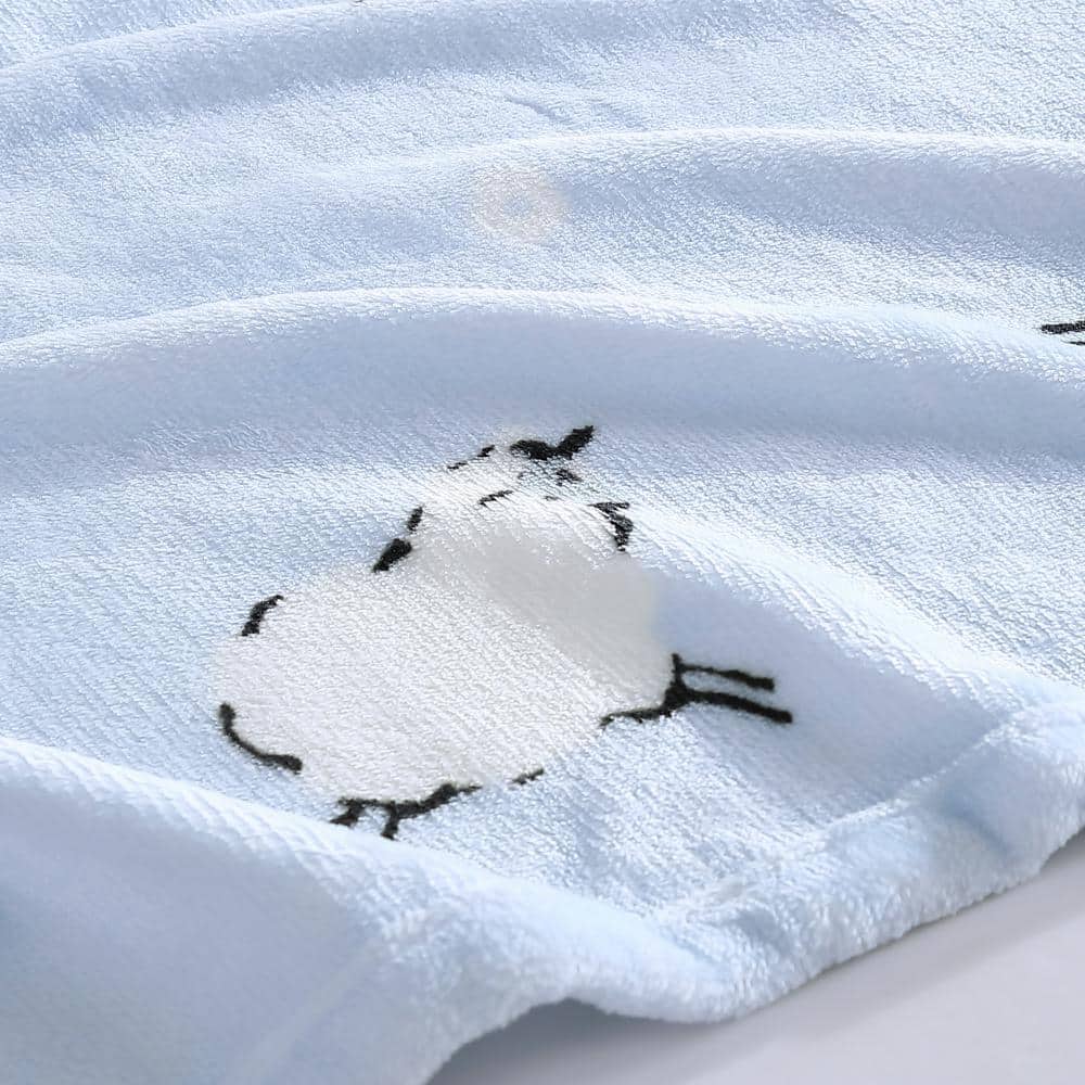Cozy Fleece Toddler Unisex Reversible Throw Blanket in Blue