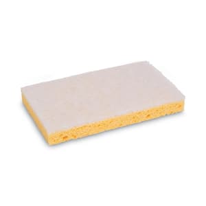 Scrubbing Sponge, 3 3/5 in. x 6 1/10 in., 7/10 in. Thick, Yellow/White, 20/Carton