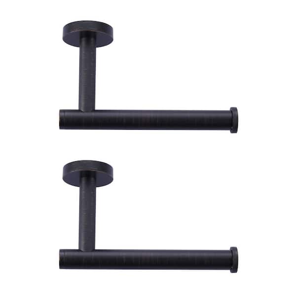 Wall-Mount Single Post Toilet Paper Holder in Oil Rubbed Bronze (2-Pieces)