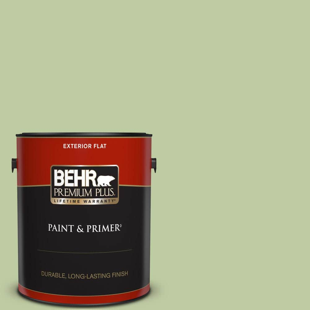 BEHR PREMIUM PLUS 1 gal. M3604 Marjoram Flat Exterior Paint & Primer