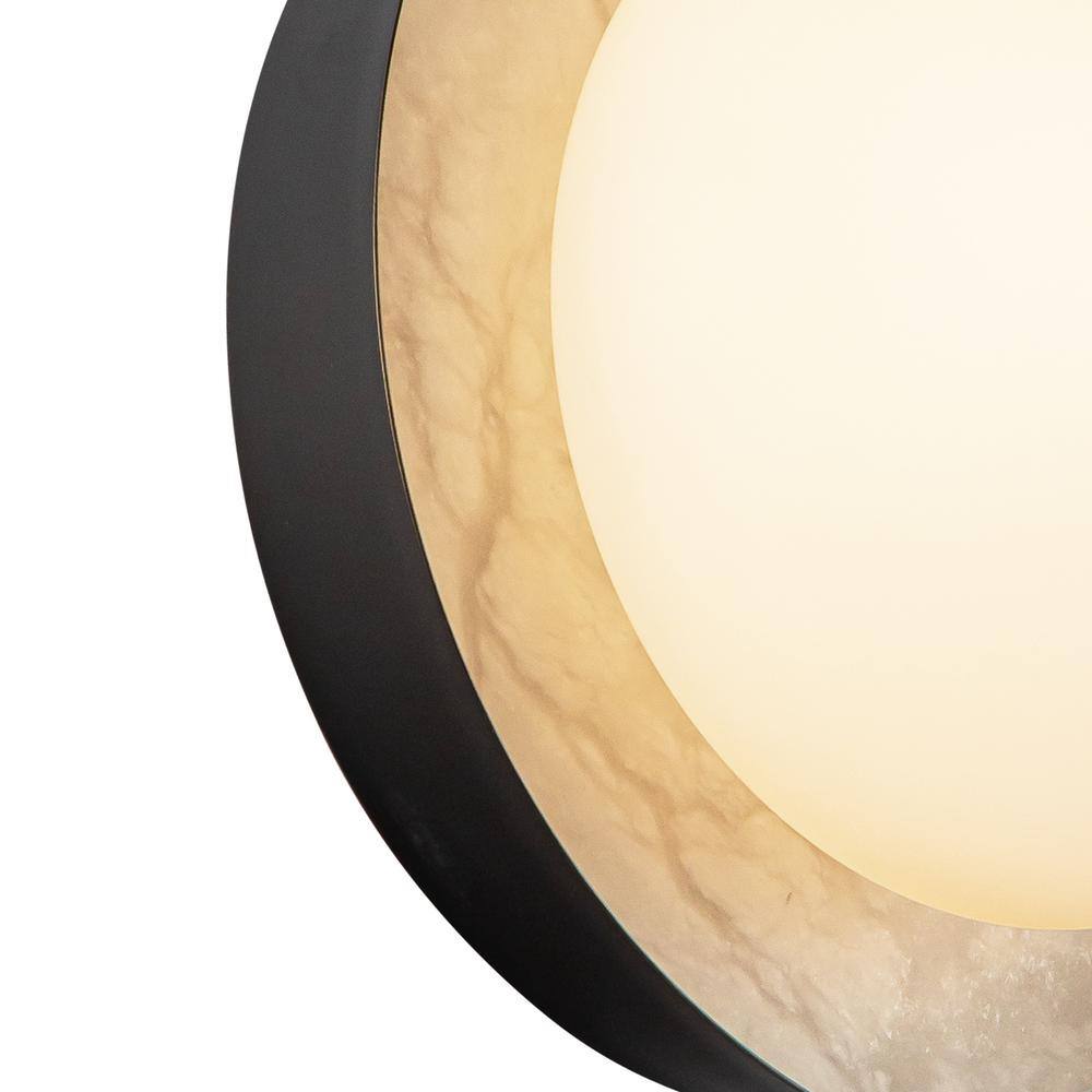Alonso 8.5'' Urban Bronze Alabaster Dimmable Bath Sconce