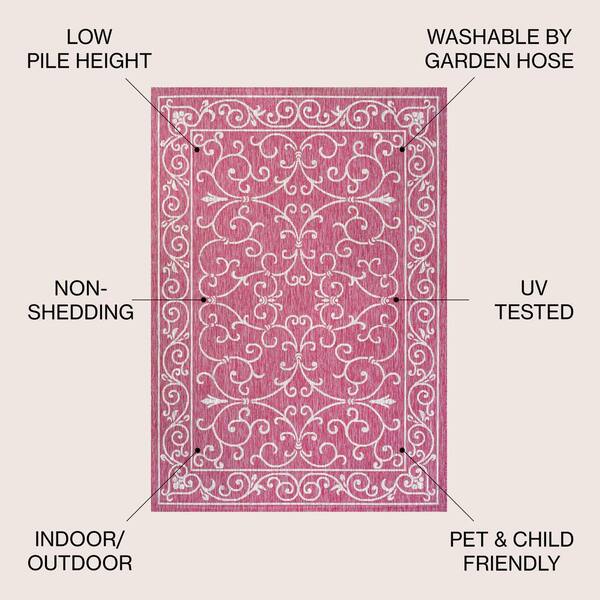 JONATHAN Y Charleston Vintage Filigree Textured Weave