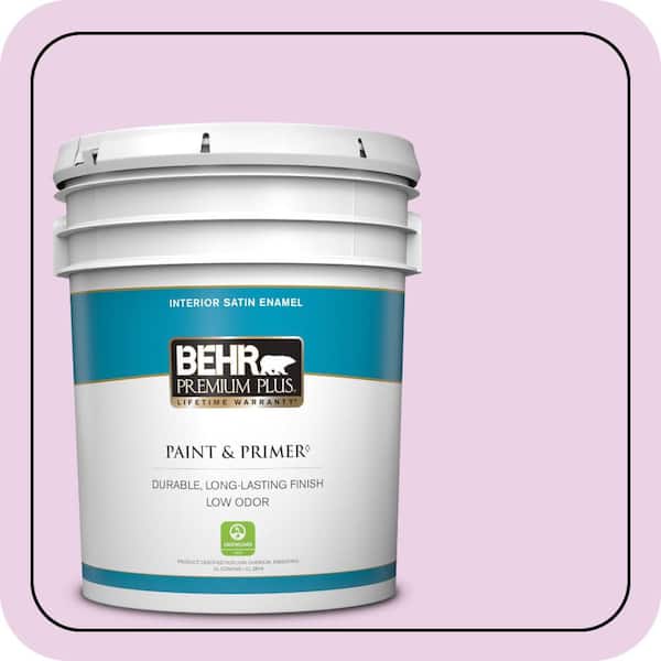 BEHR PREMIUM PLUS 5 gal. #670A-2 Champagne Elegance Satin Enamel Low Odor Interior Paint & Primer