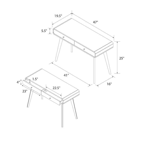 REN HOME - THE ART OF SCANDINAVIAN DESIGN Leva 47 in. W