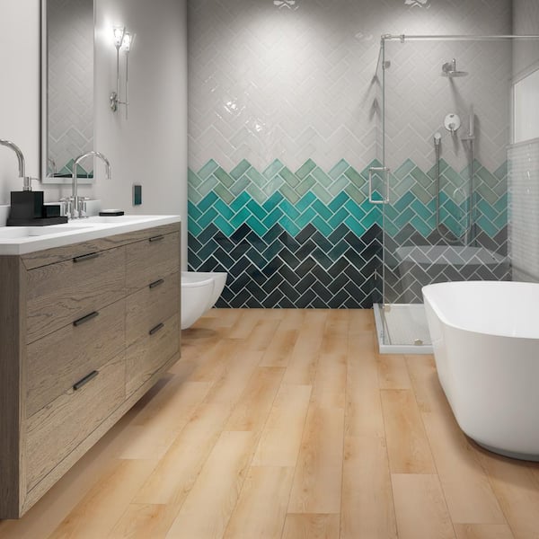 Liz Marie's Paradise Sand 20 MIL x 7 in. W x 48 in. L Click Lock Waterproof Luxury Vinyl Plank Flooring (23.2 sqft/case)