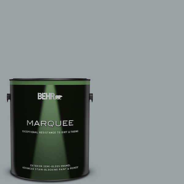 BEHR MARQUEE 1 gal. Home Decorators Collection #HDC-SM16-02 River Rock Grey Semi-Gloss Enamel Exterior Paint & Primer