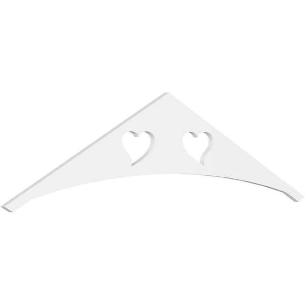 Ekena Millwork 1 in. x 72 in. x 18 in. (6/12) Pitch Winston Gable Pediment Architectural Grade PVC Moulding