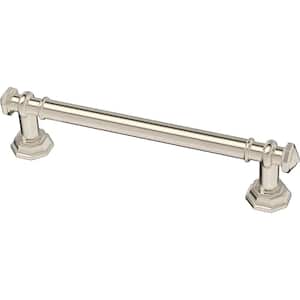 Rounded Finial 5-1/16 in. (128 mm) Polished Nickel Cabinet Drawer Bar Pull