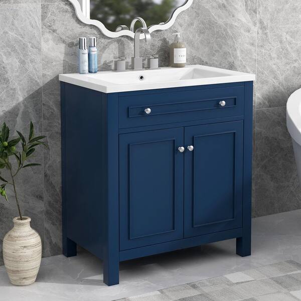 Staykiwi 30 in. W x 18 in. D x 34 in. H Single Sink Freestanding Bath ...