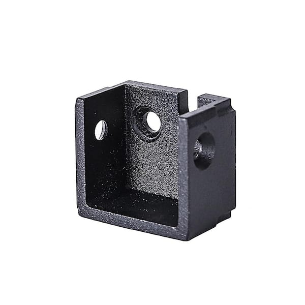 Al13 Home Rail 1.34 in x 4.25 in x 6 in Black Sand Aluminum Straight Bracket (Bag of 4)