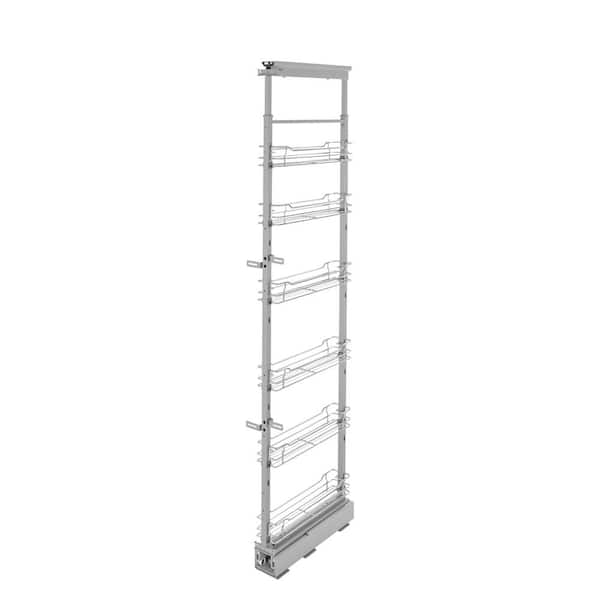 4-1/8 in. Chrome 4-Basket Pull-Out Pantry with Soft-Close Slides