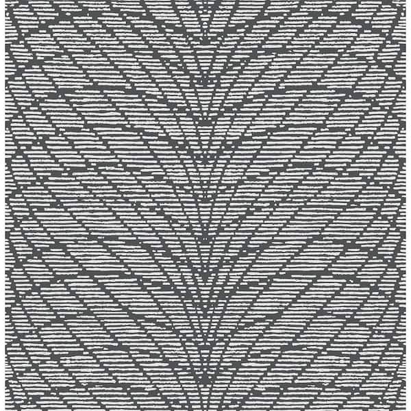 A-Street Prints Aperion Dark Brown Chevron Paper Strippable Roll (Covers 56.4 sq. ft.)