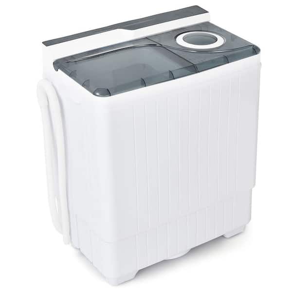 Apartment Dorm 13Lbs Semi-Automatic Portable Washing Machine Mini Compact Twin Tub Washing Machine Cloth Washer & Spinner for RV 