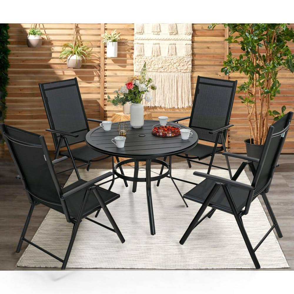 4 seater metal garden table and chairs