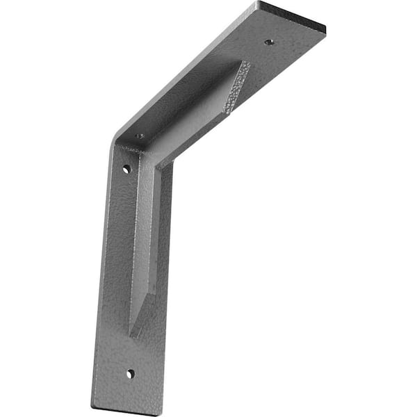 Ekena Millwork 2 in. x 8 in. x 8 in. Steel Hammered Gray Stockport Bracket
