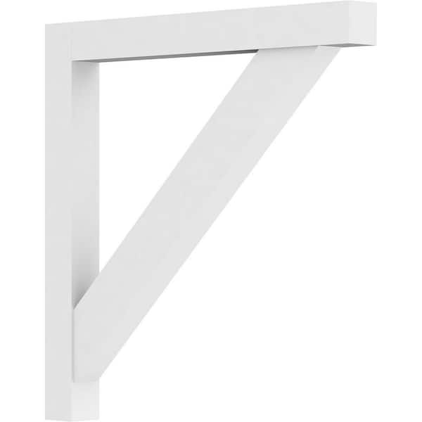Ekena Millwork Standard Traditional 3 in. W x 36 in. H x 36 in. D Signature Urethane Polyurethane Bracket With Block Ends