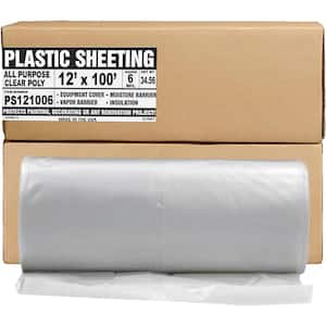 All Purpose Clear Polysheeting 12 ft. x 100 ft. 6 MIL Thick