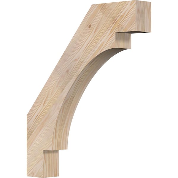 Ekena Millwork 3 1/2"W x 22"D x 26"H Merced Smooth Knee Brace, Douglas Fir