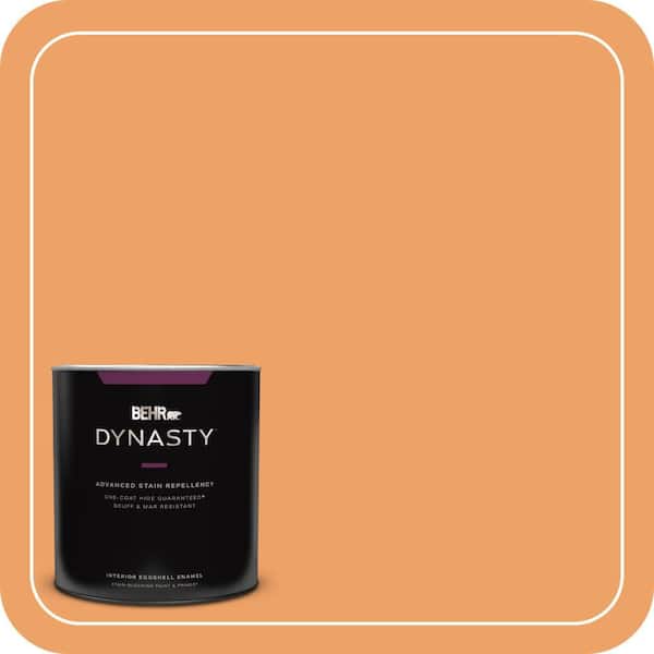 BEHR DYNASTY 1 qt. #270D-5 Adventure Orange Eggshell Enamel Interior Stain-Blocking Paint and Primer