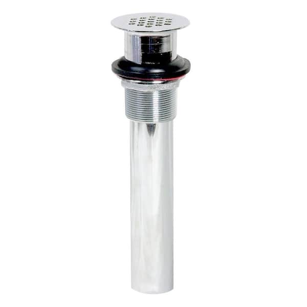 Oatey 1-1/4 in. x 6 in. 17-Gauge Chrome-Plated Brass Tailpiece with Sink Drain and Overflow Plug