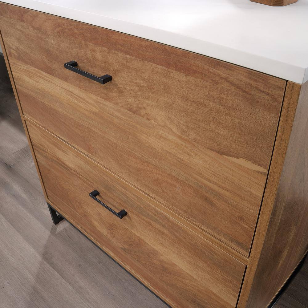 Sindoori Mango 2-Drawer Lateral File Cabinet with White Top