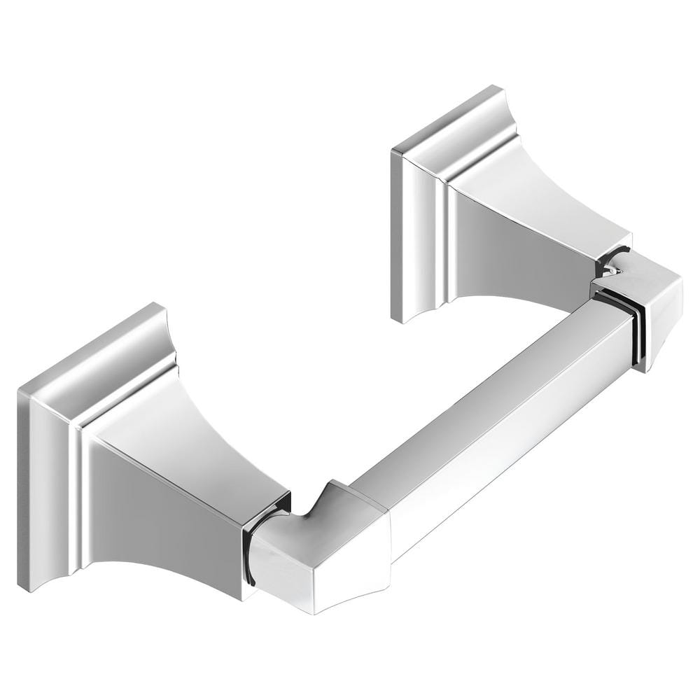 TS-Series Wall Mounted Double Post Toilet Paper Holder in Chrome