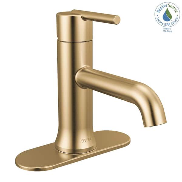Delta Trinsic Gold Single Hole Single-Handle Bathroom Faucet with
