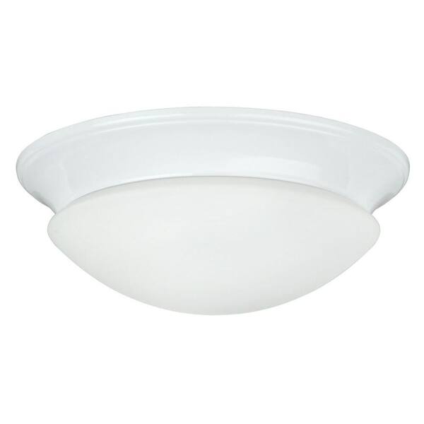 Sunset Lighting Grier 2-Light White Flush Mount