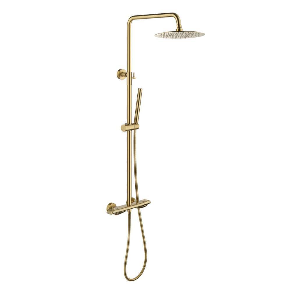 FLG Thermostatic Double Handle 1-Spray Shower Faucet 1.8 GPM with