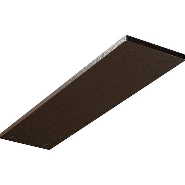 Ekena Millwork 3 in. x 0.25 in. x 12 in. Steel Hammered Brown Logan Bracket