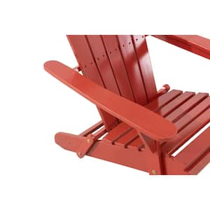 Patio Chili Folding Wood Adirondack Chair