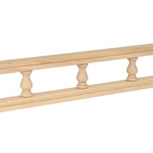 Decorative Galley Rail - 48 in. x 2.25 in. x 0.75 in. - Sanded Unfinished Maple - Shelf and Cabinet Enhancing Moulding