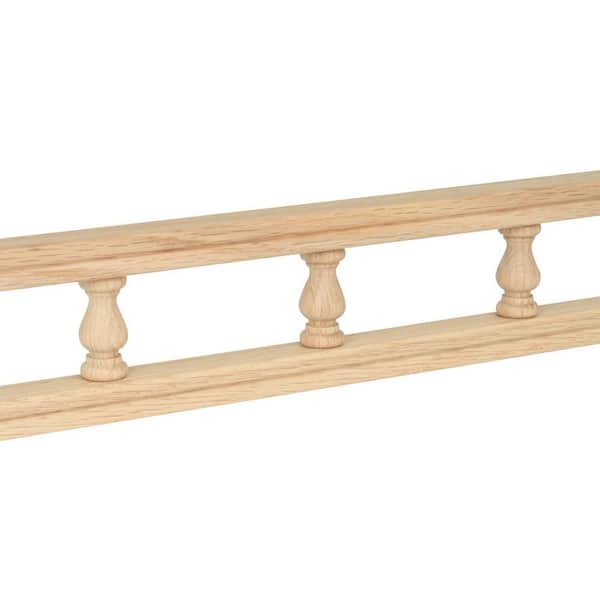 Waddell Decorative Galley Rail - 48 in. x 2.25 in. x 0.75 in. - Sanded Unfinished Maple - Shelf and Cabinet Enhancing Moulding