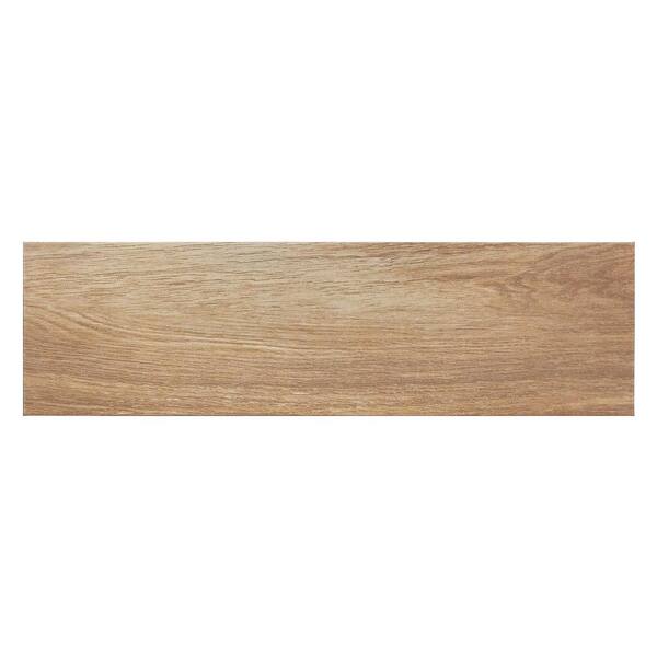 MONO SERRA Oak Brown 7 in. x 24 in. Porcelain Floor and Wall Tile (19.38 sq. ft. / case)